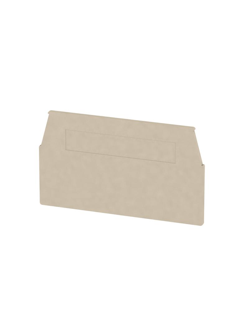 WAP WTR2.5/ZZ Płytka końcowa (styki), 60.3 mm x 1.5 mm, Ciemnobeżowy /20szt./ 1074600000 WEIDMÜLLER