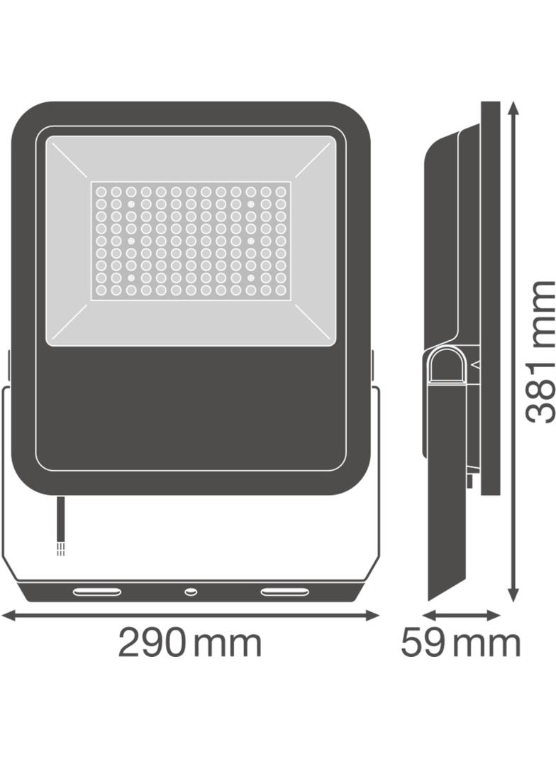 FLOOD LED AREA 72W 830 ASYM 48X92 BK LEDV NAŚWIETLACZ FLOODLIGHT LEDVANCE