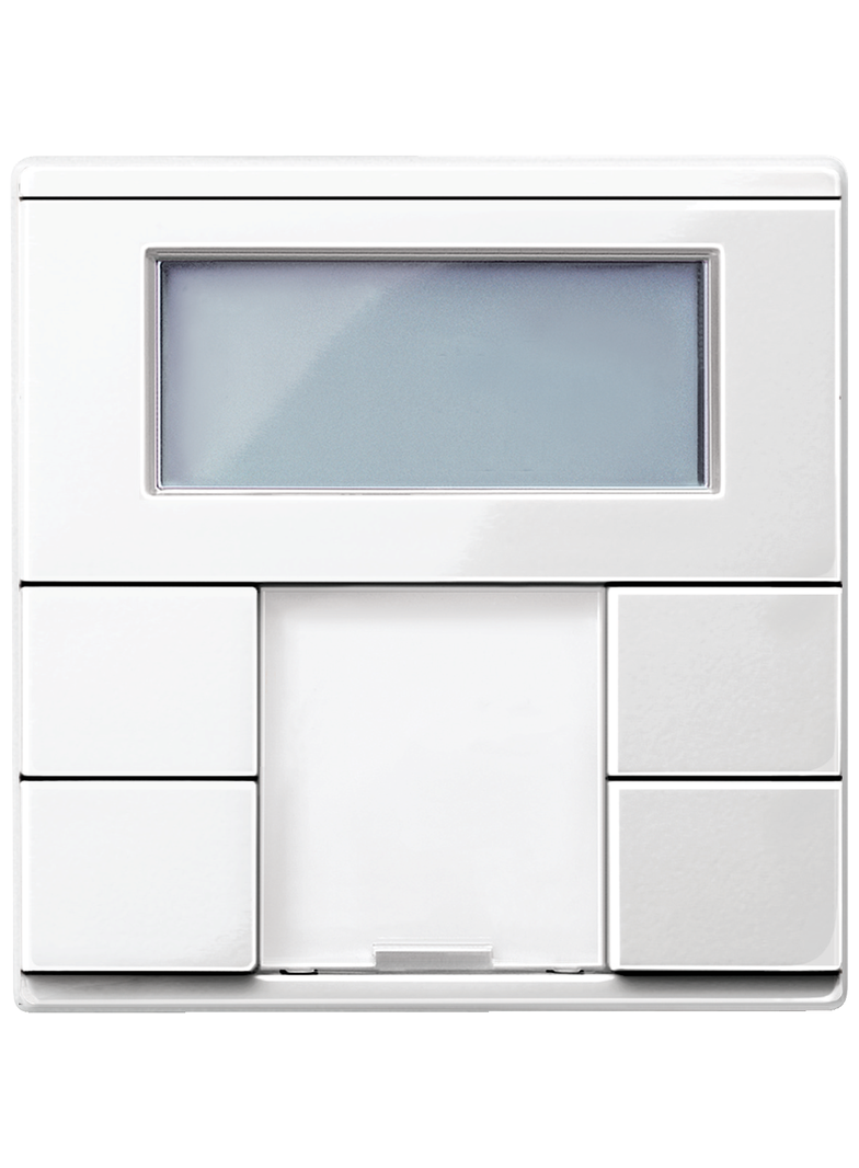 KNX przycisk wielofunkcyjny regulator temperatury 2x biały połysk System M