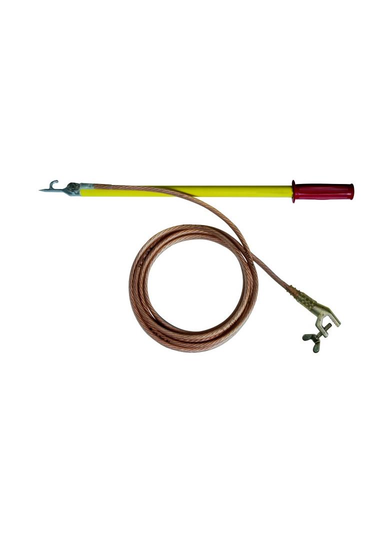 Drążek rozładowujący z elektrodą zawieszaną