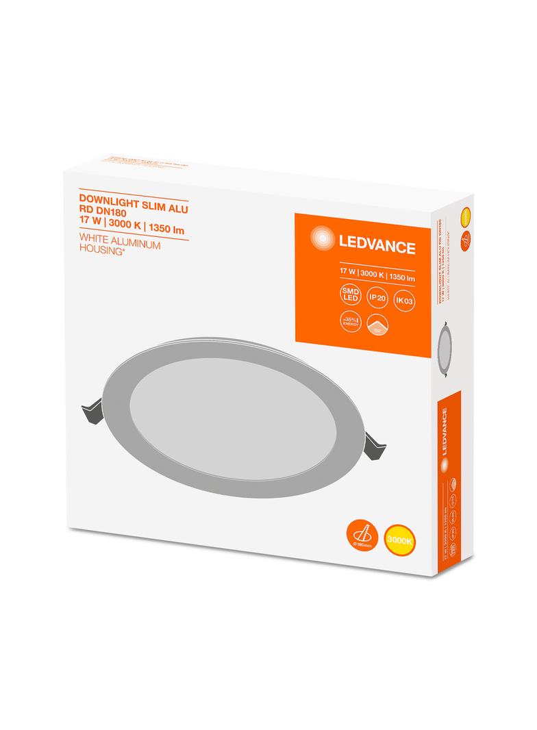 Oprawa DOWNLIGHT SLIM ALU DN180 17W 3000K WT