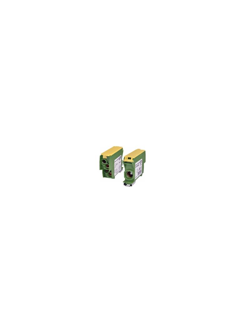 EDBJ-1x70-4x25PE Blok rozdzielczy 192A (1x4-70mm2/4x2,5-25mm2) żółto-zielony