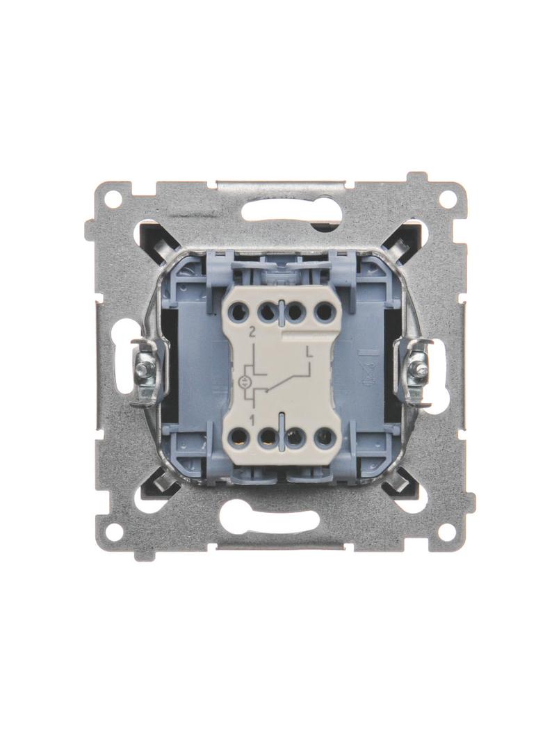 Simon 54 Łącznik schodowy z podświetleniem LED 10A 250V szybkozłączka brąz mat DW6L.01/46 KONTAKT