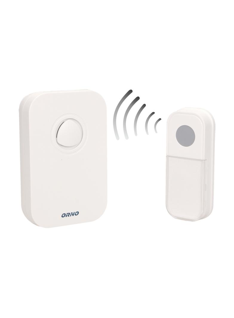 Dzwonek bezprzewodowy FADO DC bateryjny learning system 36 dźwięków 100m biały OR-DB-KF-134 ORNO