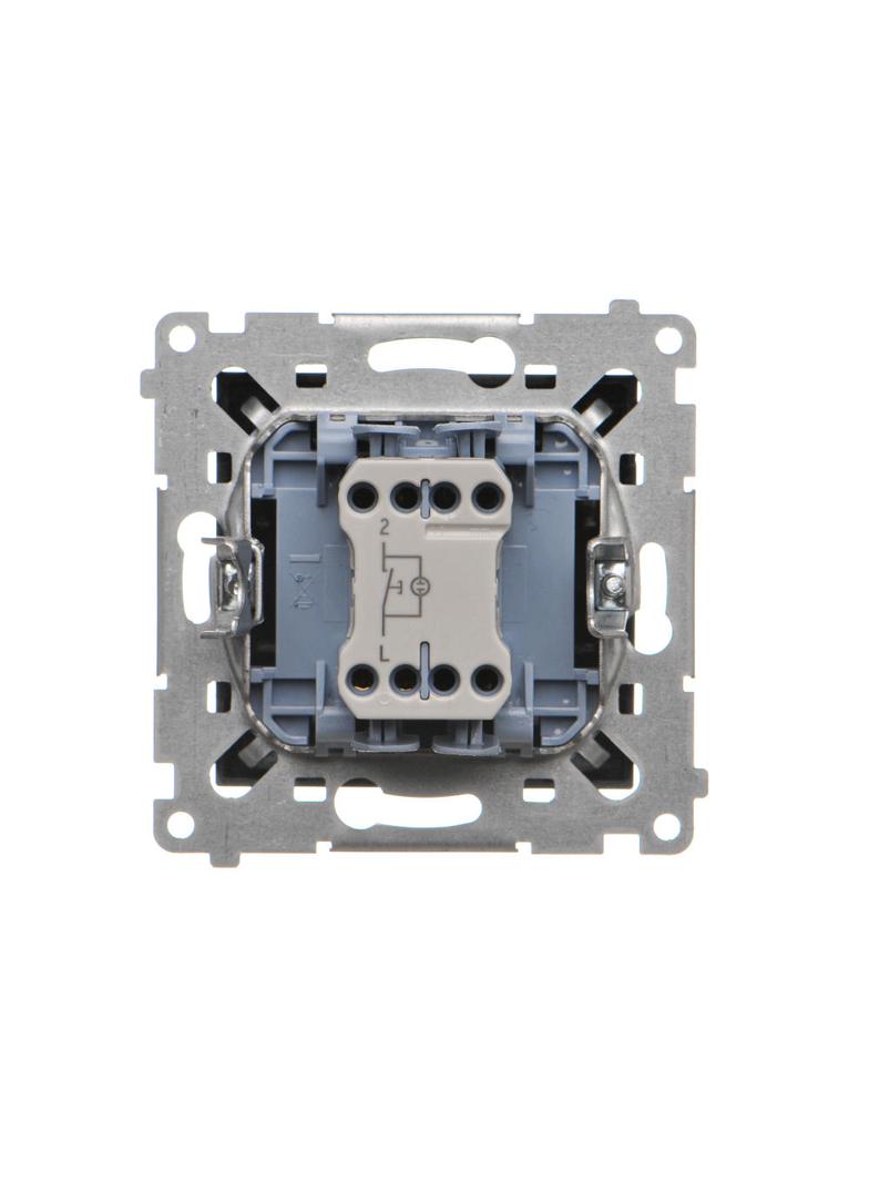 Simon 55 Przycisk zwierny /światło/ z podświetleniem LED szybkozłączka Czarny mat TS1L.01/149 KONTAKT