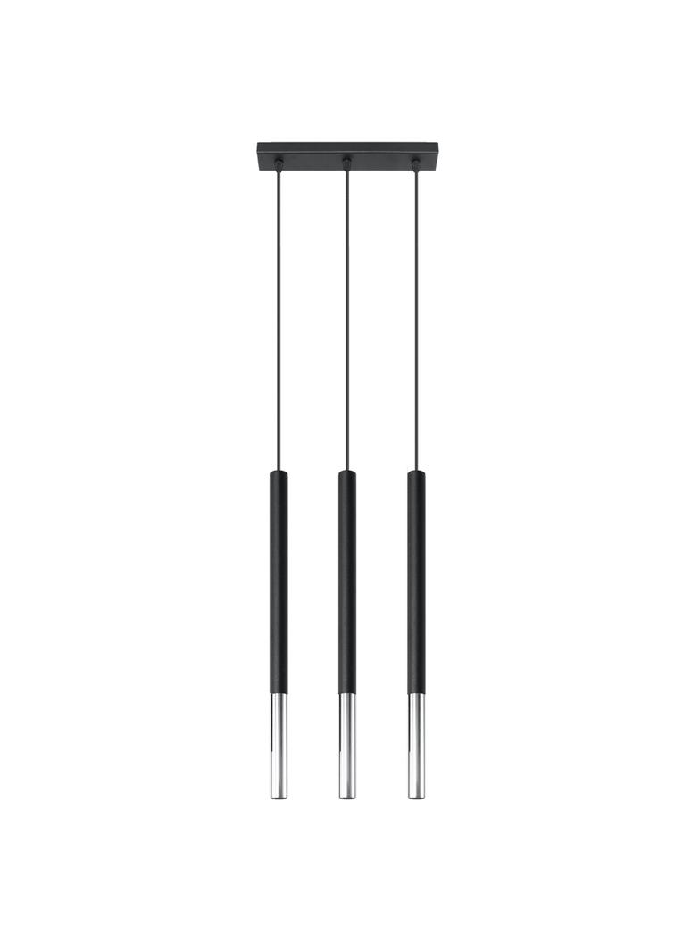 Lampa wisząca MOZAICA 3L czarny/chrom