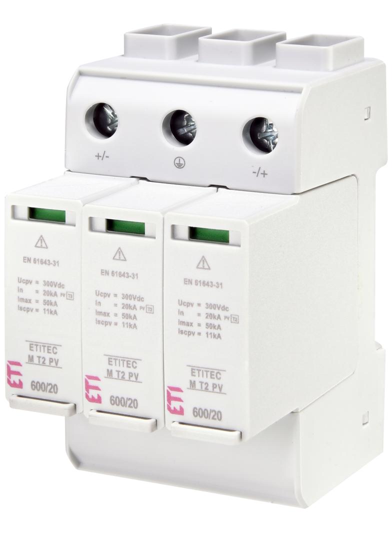 Ogranicznik przepięć T2 (C) - do systemów PV TEC M T2 PV 600/20 Y 002440735 ETI