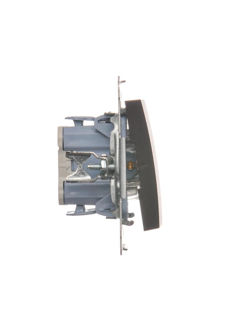 Simon 54 Łącznik dwubiegunowy z podświetleniem LED 10A 250V szybkozłączka brąz mat DW2L.01/46 KONTAKT