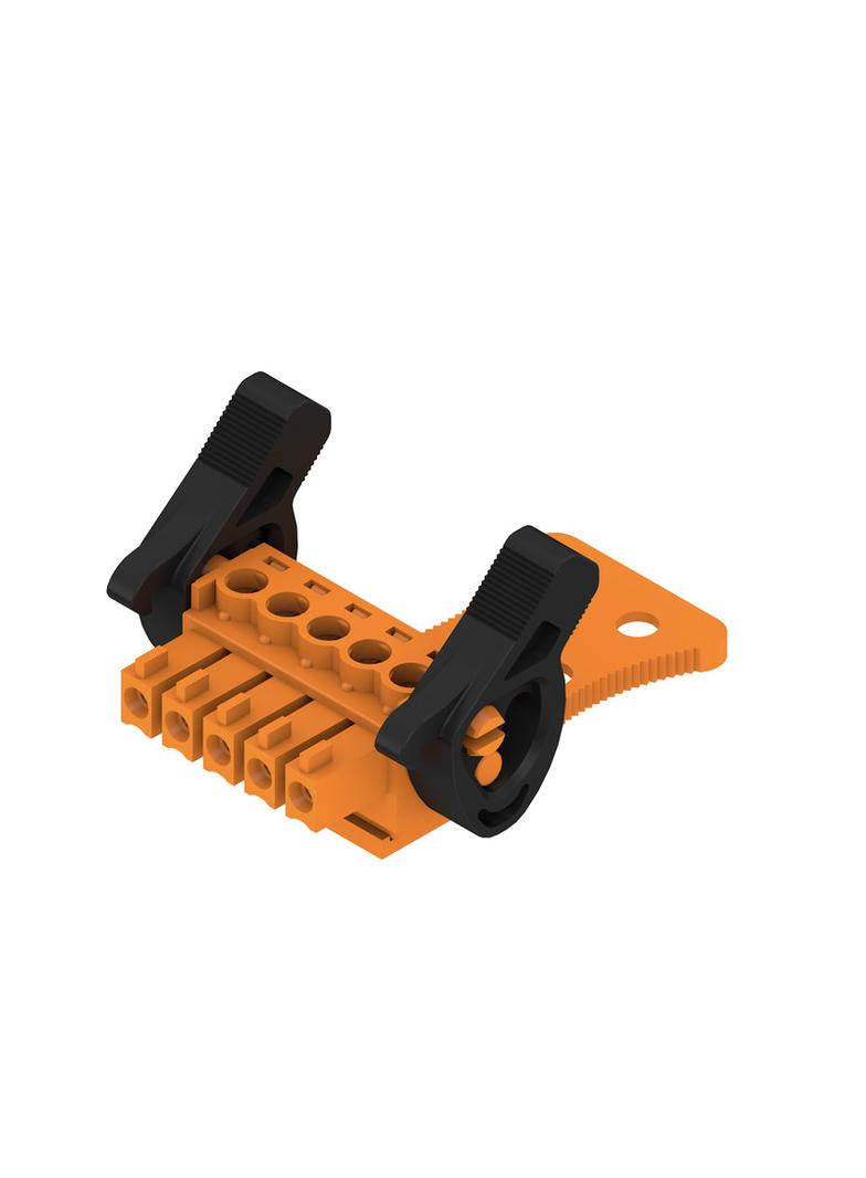 BCZ 3.81/05/180LRZE SN OR BX Wtyk PCB (złącze wiązki), 3.81 mm, Liczba biegunów: 5, Przyłącze z jarzmem /50szt./ 1236790000 WEIDMÜLLER