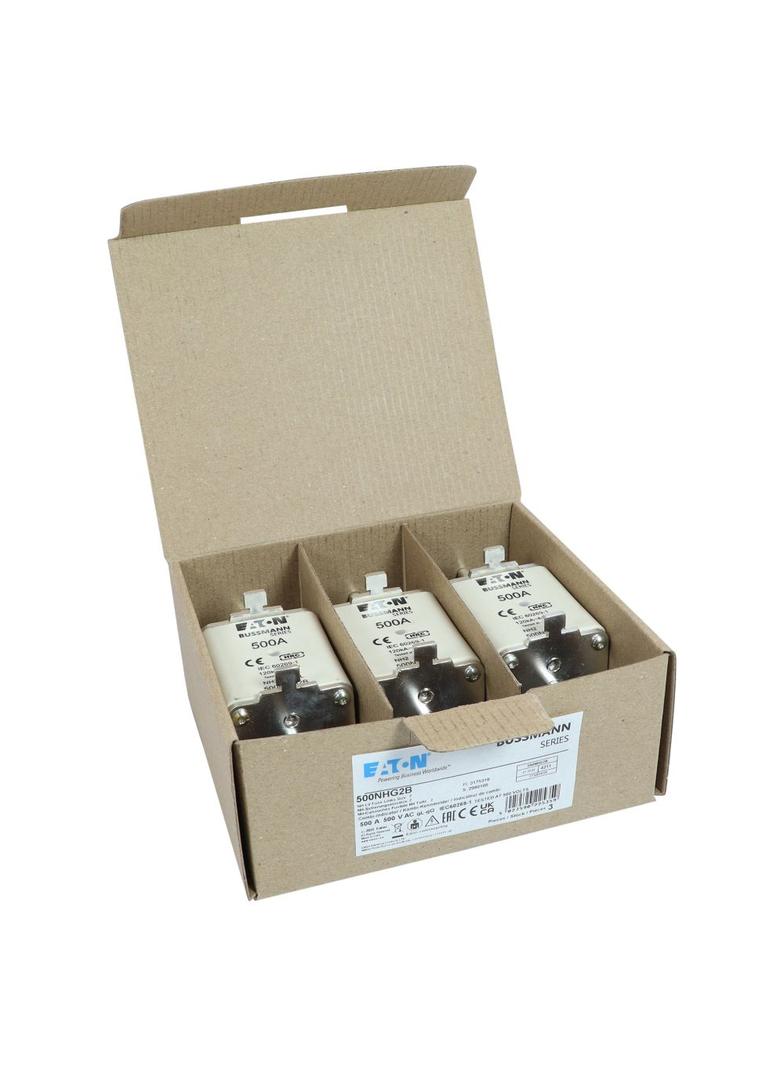 FUSE GG NH2C/P HICAP 500A500V Wkładka NH2 500A 500V GL/GG podwójny wskaźnik 500NHG2B EATON