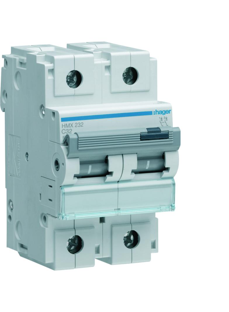 MCB Wyłącznik nadprądowy 50kA 2P C32A HMX232 HAGER