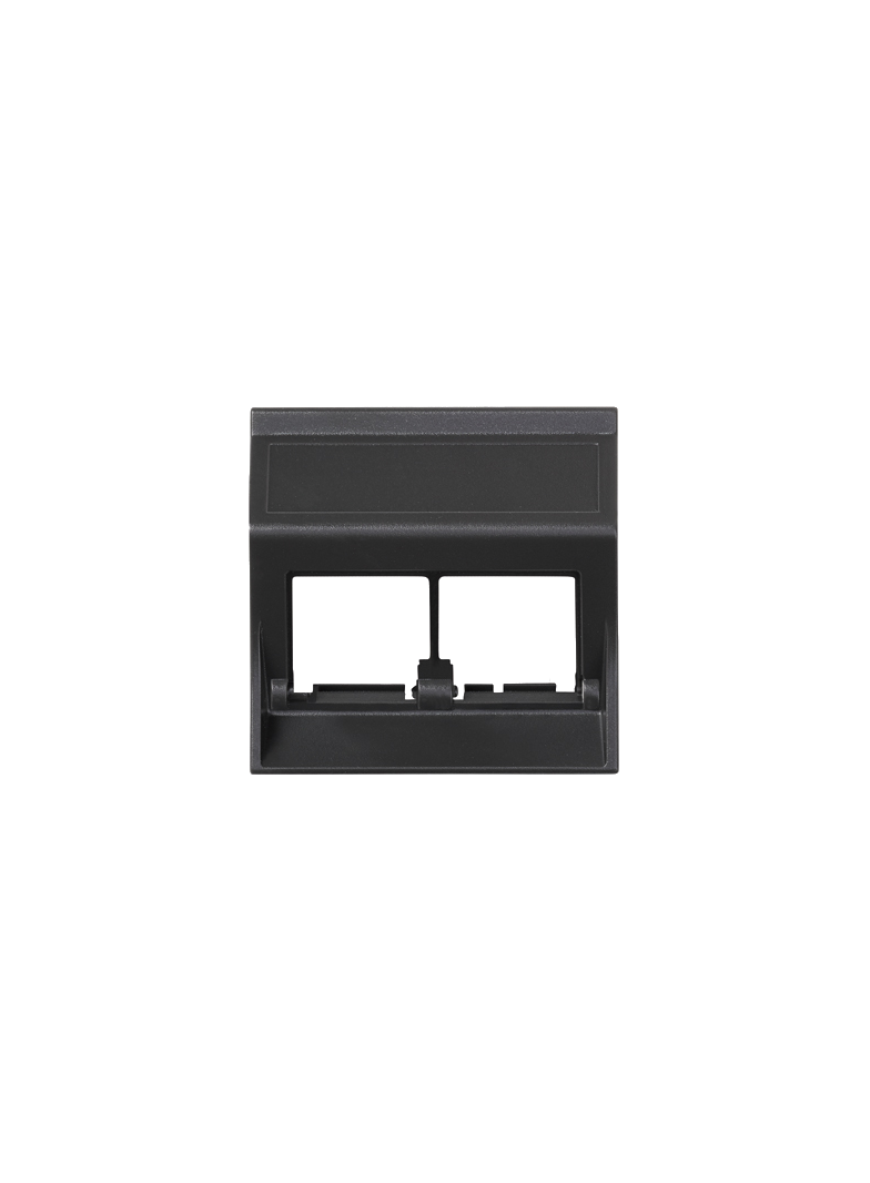 Simon Connect Płytka CIMA 2x RJ z osłonami uniwersalna aluminium S76B/8 50000186-038 KONTAKT