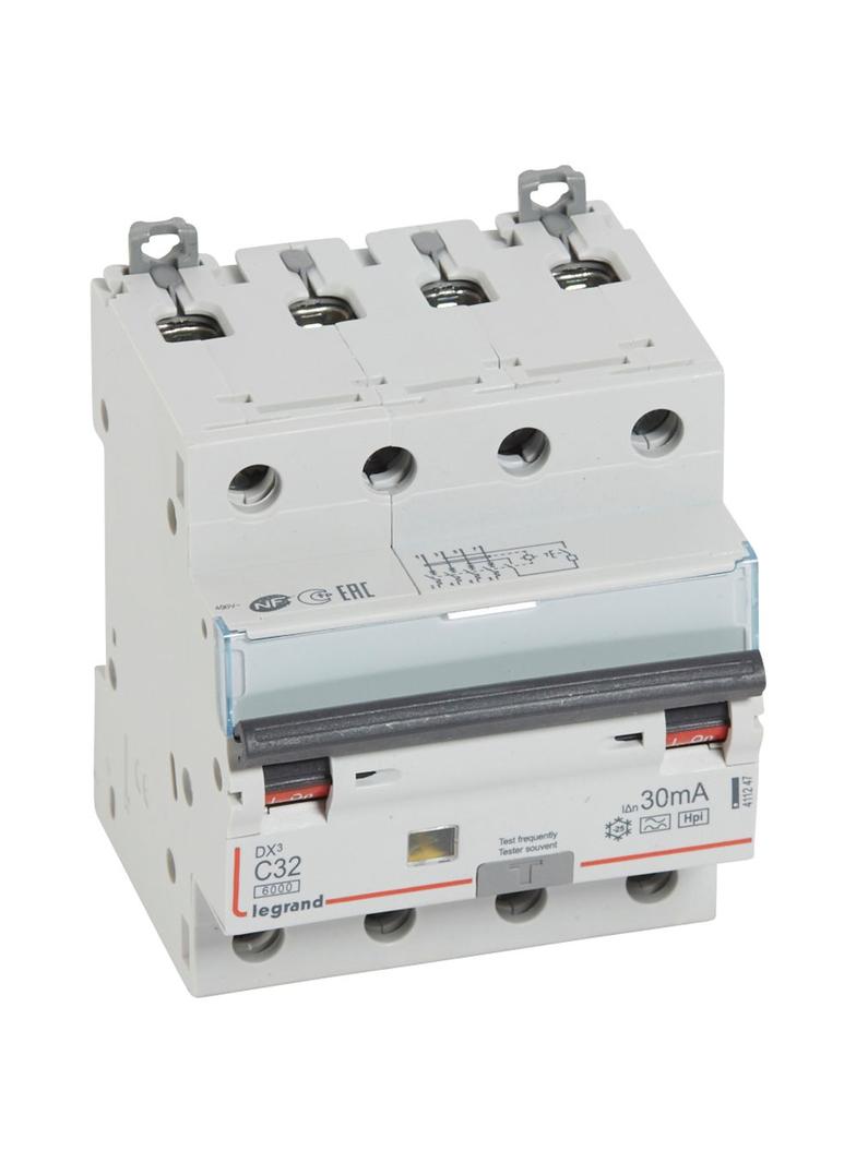 WYŁĄCZNIK RÓŻNICOWONADPRĄDOWY P 314 4P C 32A 30MA TYP F SERII DX3, Legrand