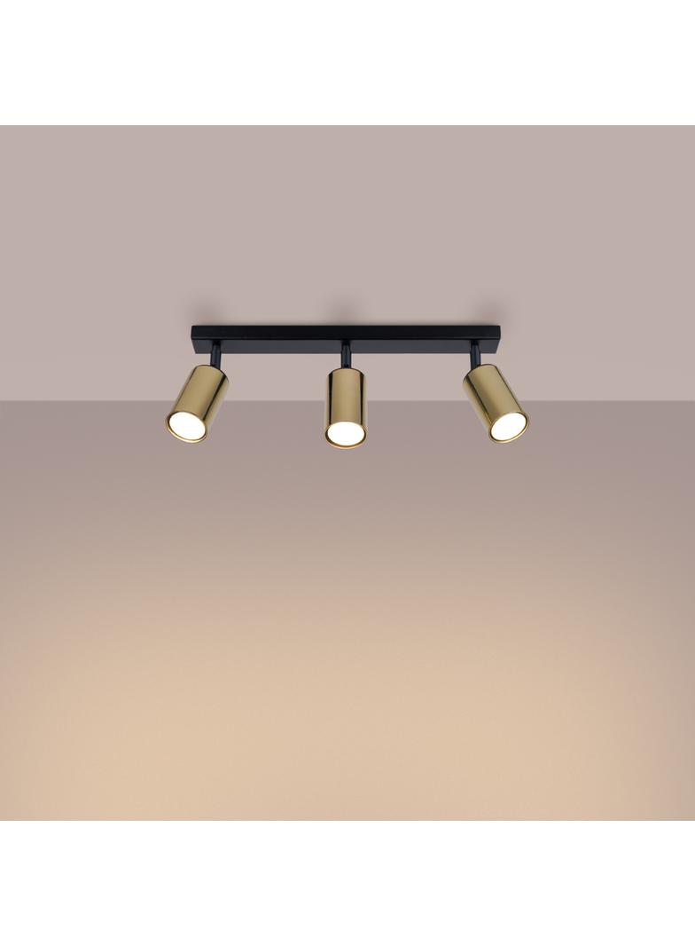 Plafon WINX 3 czarny/złoty