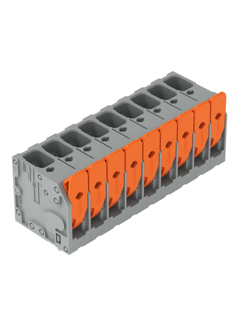 Złączka do płytek drukowanych dźwignia 6mm2 RM 7,5mm 9-bieg szara /25szt./ 2606-3109/020-000 WAGO