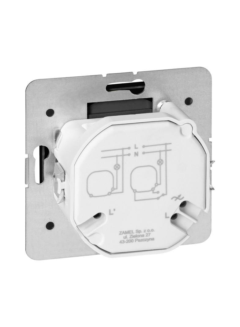 Ściemniacz obrotowy LED Pearl, 230V, 50Hz, Pmin:3W, Pmax:35W, SO-1P/LED, czarny