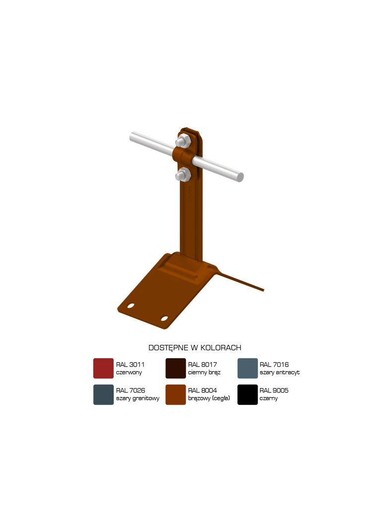Uchwyt dachowy szczytowy Z-śruba H=12 cm /LA/