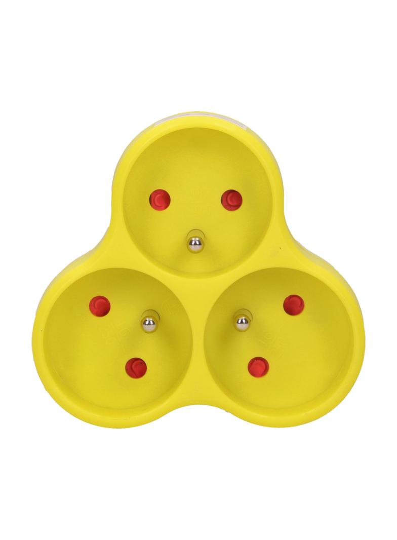 Rozgałęźnik 3x2P+Z limonkowy OR-AE-13134/L ORNO