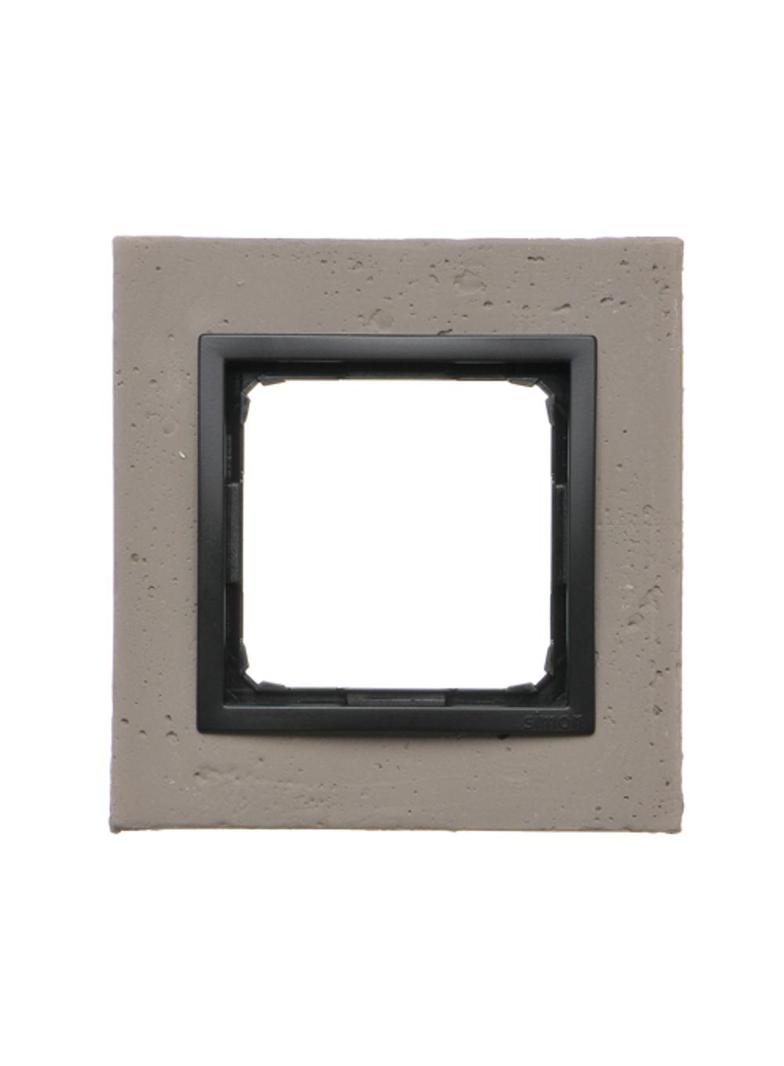 Simon 54 NATURE WMDZ-0110xS-098 Ramka 1-krotna Nature-Beton, CZARNY CHARAKTER, IP20/IP44. (IP44-nale DRN1/98 KONTAKT