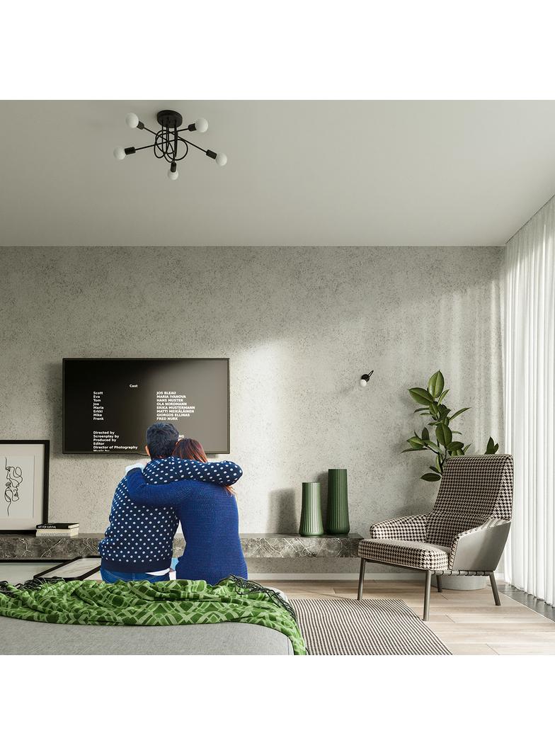 Żyrandol LOOP 5 czarny