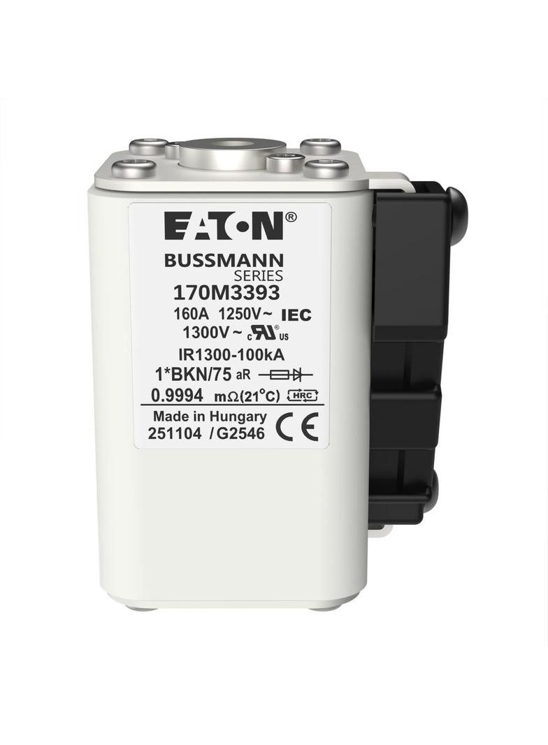 FUSE 160A 1250V 1*BKN/75 AR CU Wkładka szybka 160A AC 1250V rozmiar 1 45x59x75 mm aR 170M3393 EATON