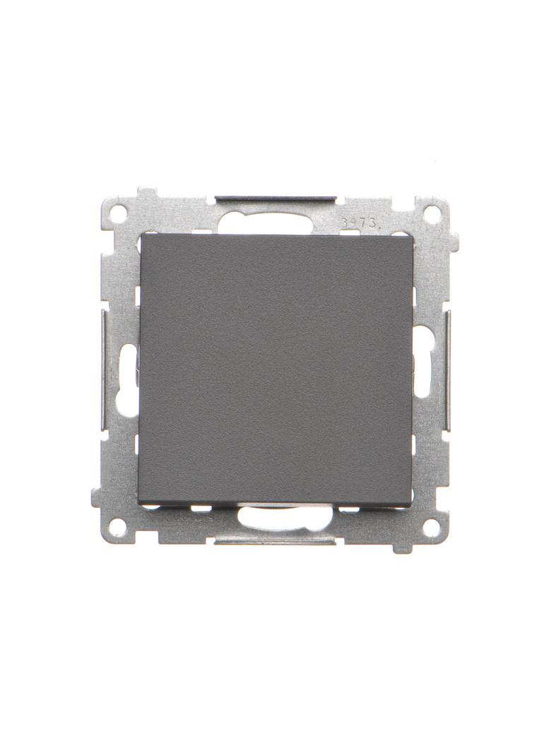 Simon 55 Przycisk zwierny pojedynczy rozwierny bez piktogramu szybkozłączka Grafitowy mat