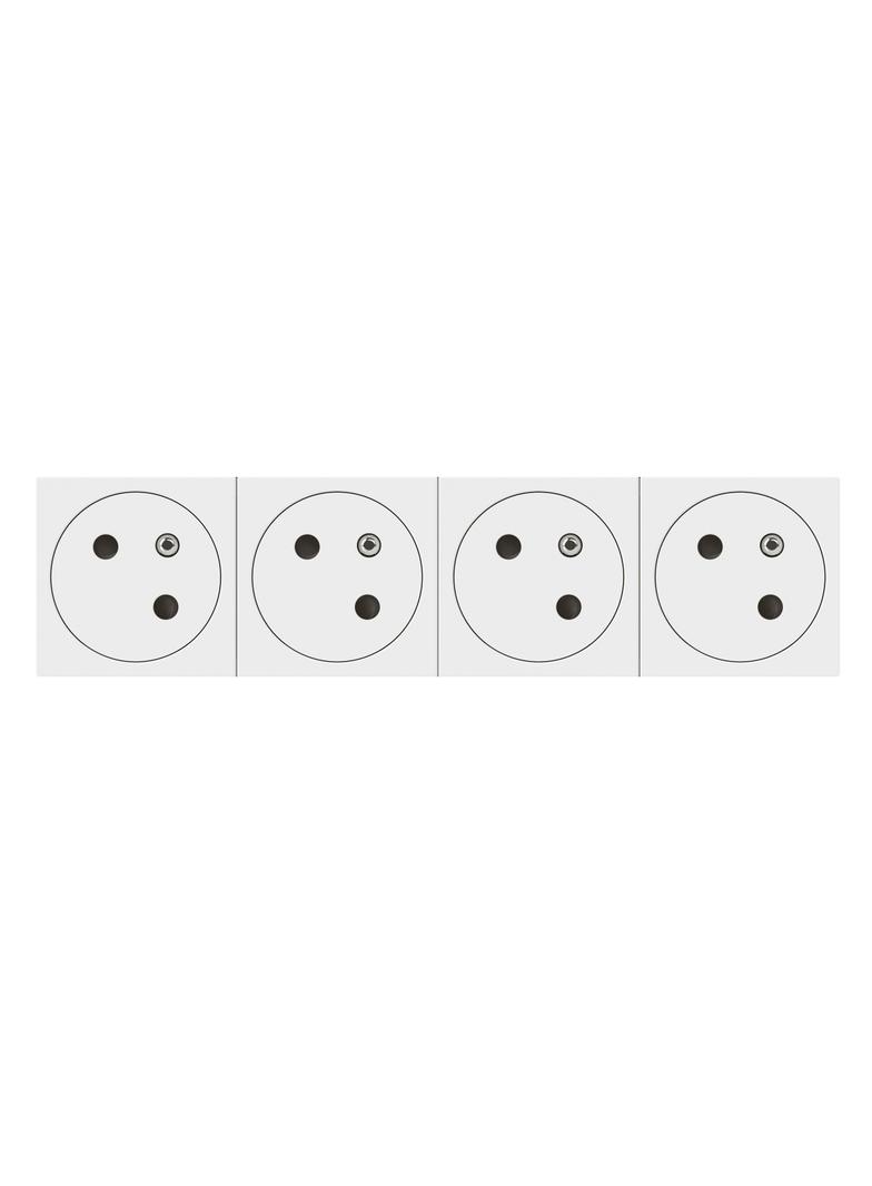 Mosaic Gn 4x2P+Z Podłączenie Przez Zaciski Automatyczne-8 Modułów Białe 16A-250V 077144L LEGRAND