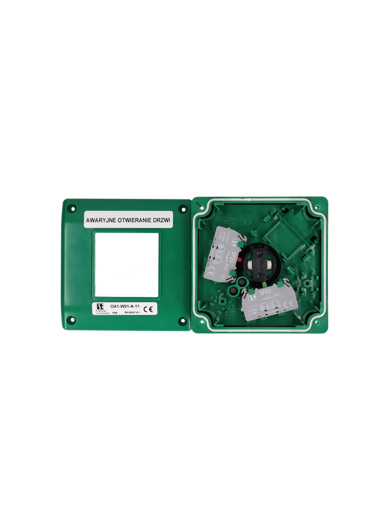 OA1-WER.PODTYN.PRZYCISK ZWAL.SAMOCZ. 1 TOR ZWIER.1 TOR ROZW.+LED SYGN.230VAC
