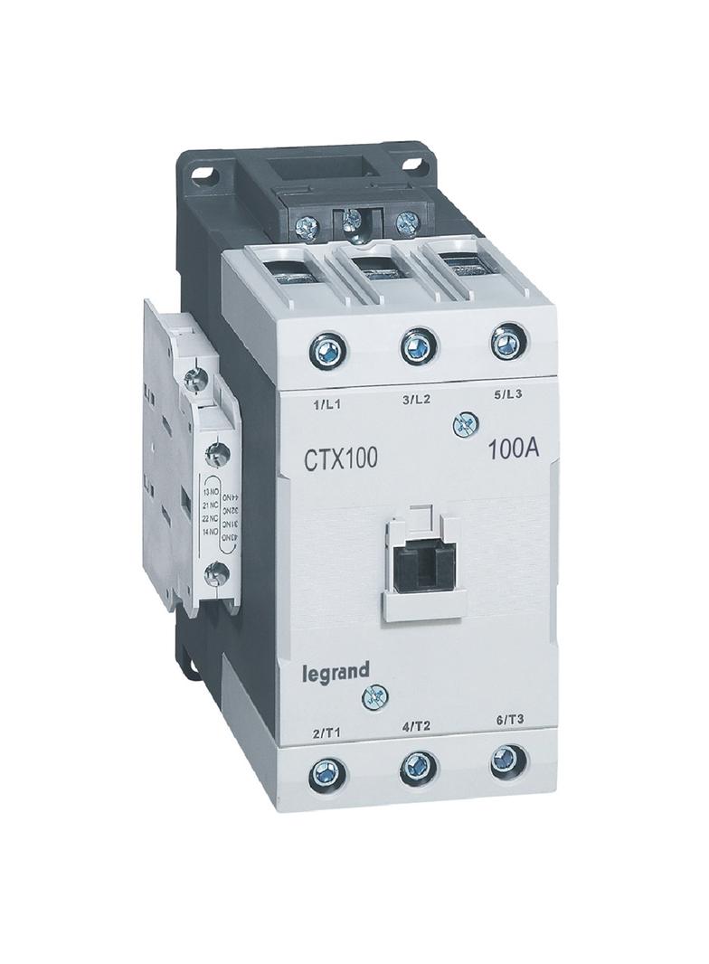 STYCZNIK PRZEMYSŁOWY CTX3 100 3P 100A 2NO+2NC 380V AC, ZACISKI KLATKOWE, Legrand