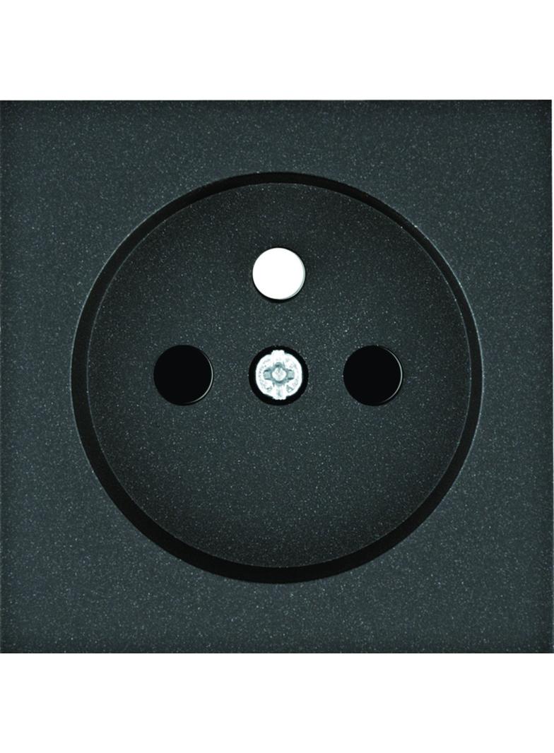 lumina Płytka czołowa do gniazda z uziemieniem, czarny