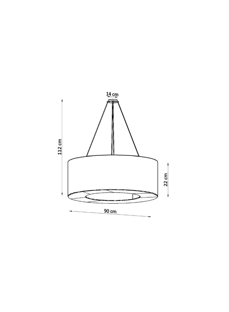 Sollux Żyrandol SATURNO 90 czarny SL.0796