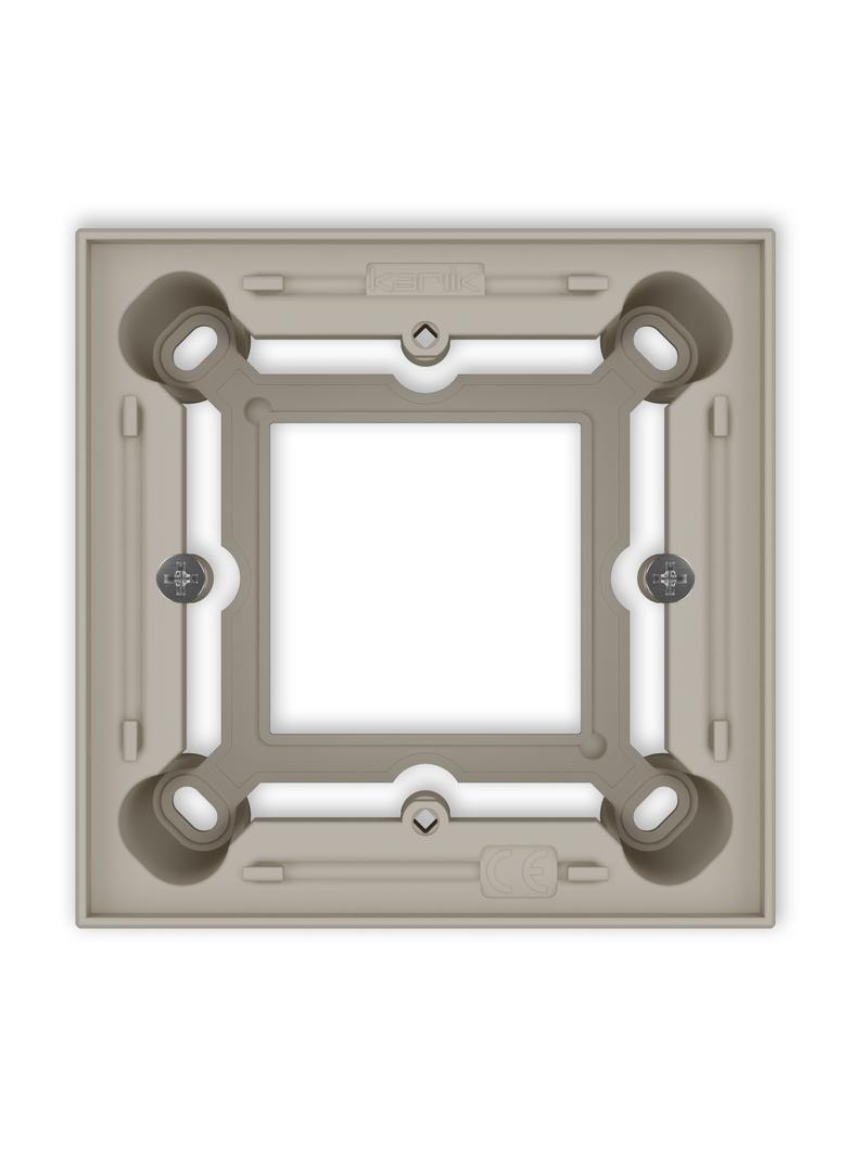 Puszka natynkowa pojedyncza kwadratowa ICON taupe