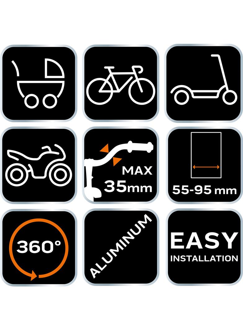 Aluminiowy uchwyt na telefon do roweru