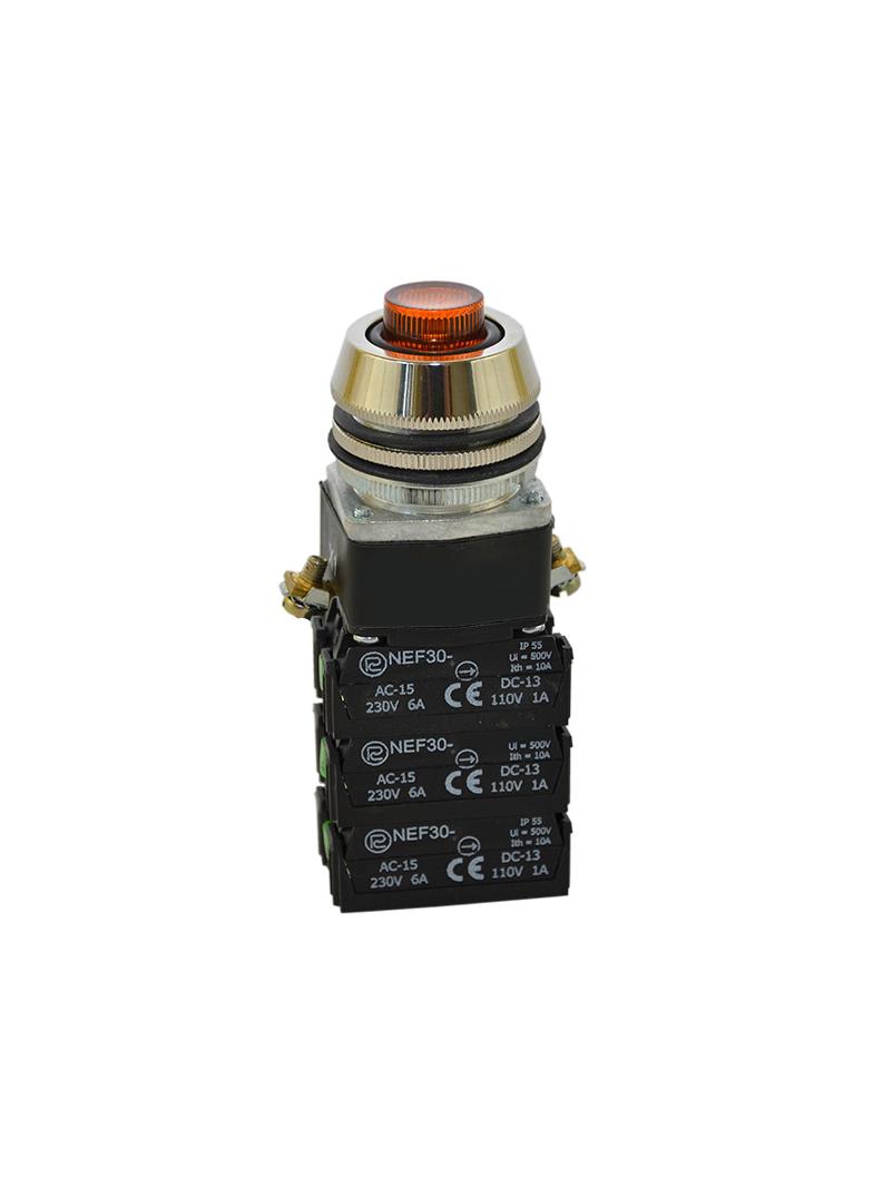 Przycisk NEF30-UWL3X3Y/24V żółty