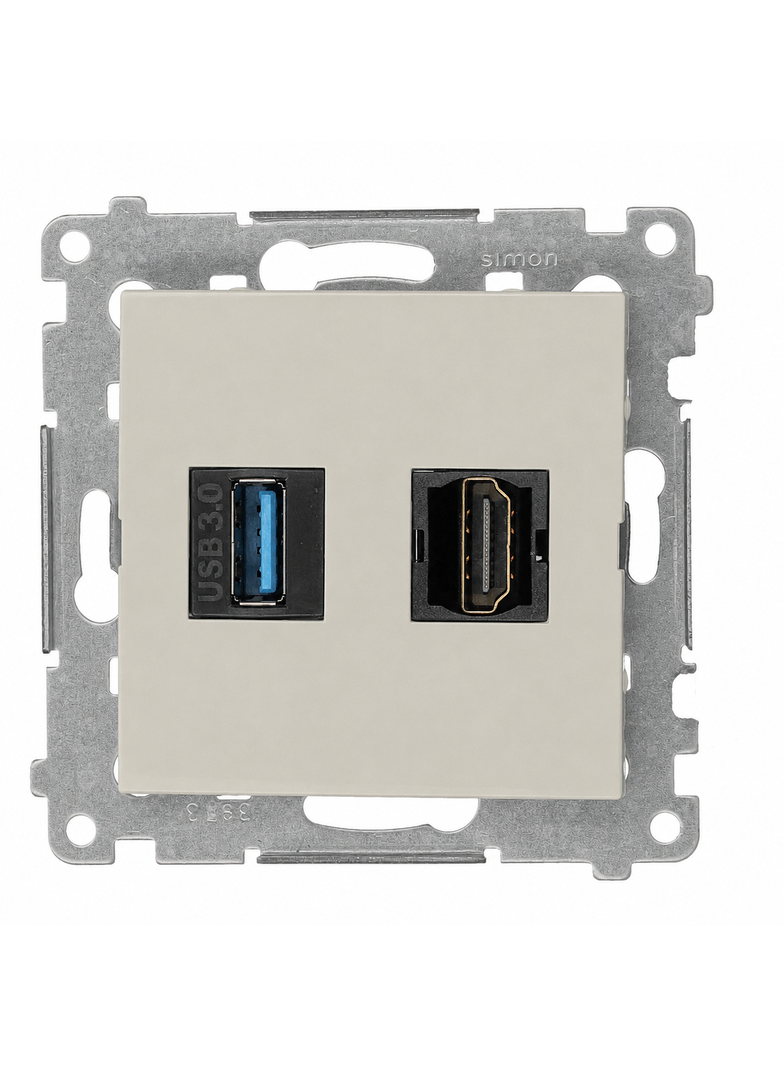 Simon 54 Gniazdo HDMI 1.4 + USB 3.0 kaszmir mat DGHDUSB3.01/42