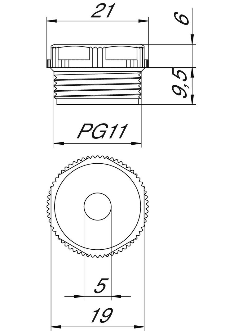 90, ZAŚLEPKI 90 PG11 Z OTWOREM