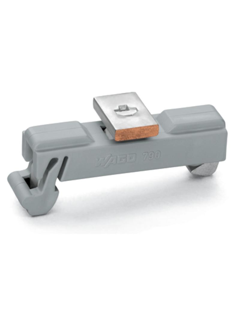 szyna z przewodzącą stopką 10x3x15 równoległa do szyny montażowej