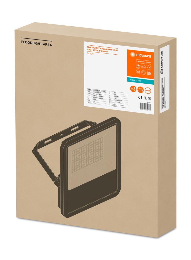 Naświetlacz FLOOD LED AREA 72W 840 ASYM 48x92 black