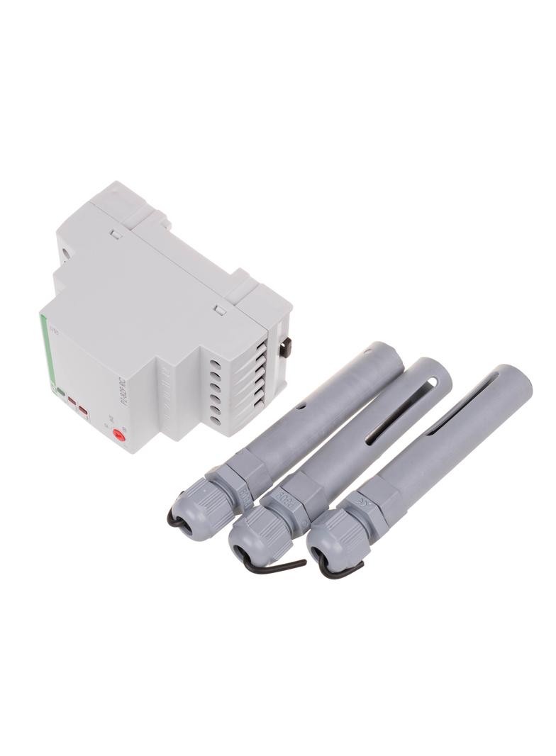 Przekaźnik kontroli poziomu cieczy dwu stanowy z regulacją czułości sond PZ-829 RC montaz na szynie DIN,styk: 2x1Z/R 230V PZ-829RC F&F