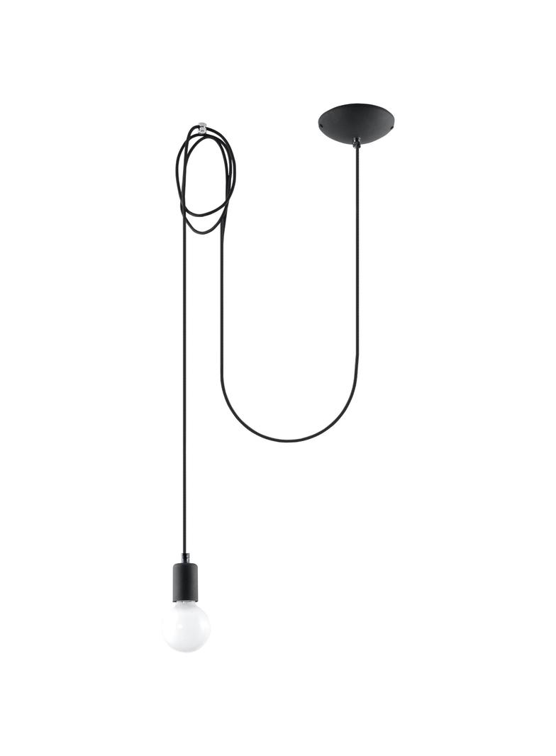 Sollux Lampa wisząca EDISON 1 LONG czarny SL.0369