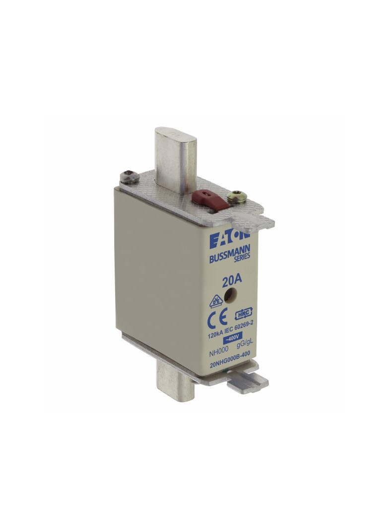 NH FUSE 20A 400V GG/GL SIZE 000 Wkładka NH000 20A 400V GL/GG podwójny wskaźnik 20NHG000B-400 EATON