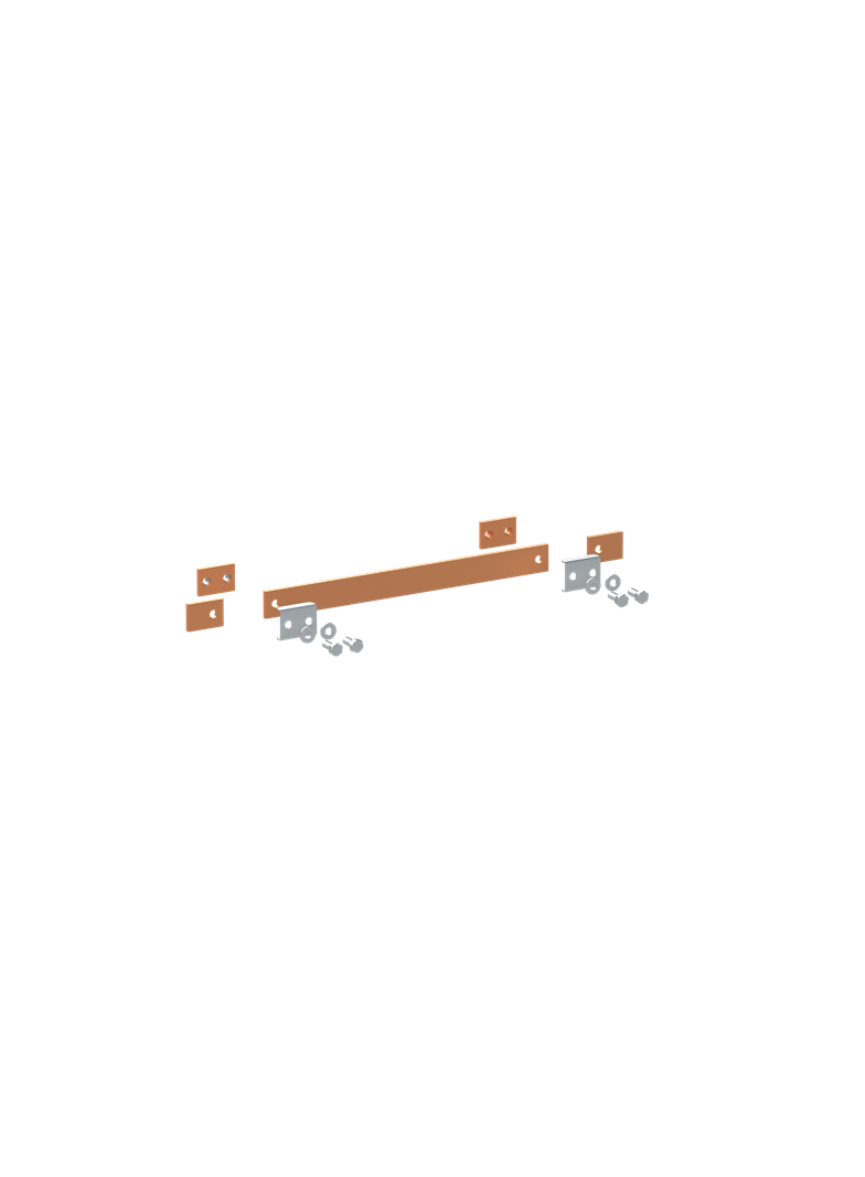 ZX2337 Szyna miedziana 30x5mm szerokość 2PW 500mm V1, A2 (do samodzielnego montażu)