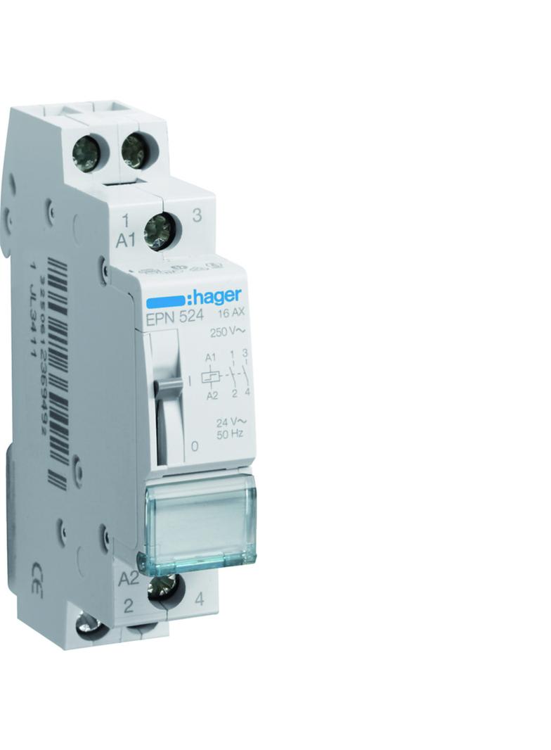 Przekaźnik bistabilny 24VAC/12VDC 2Z 16A EPN524 HAGER