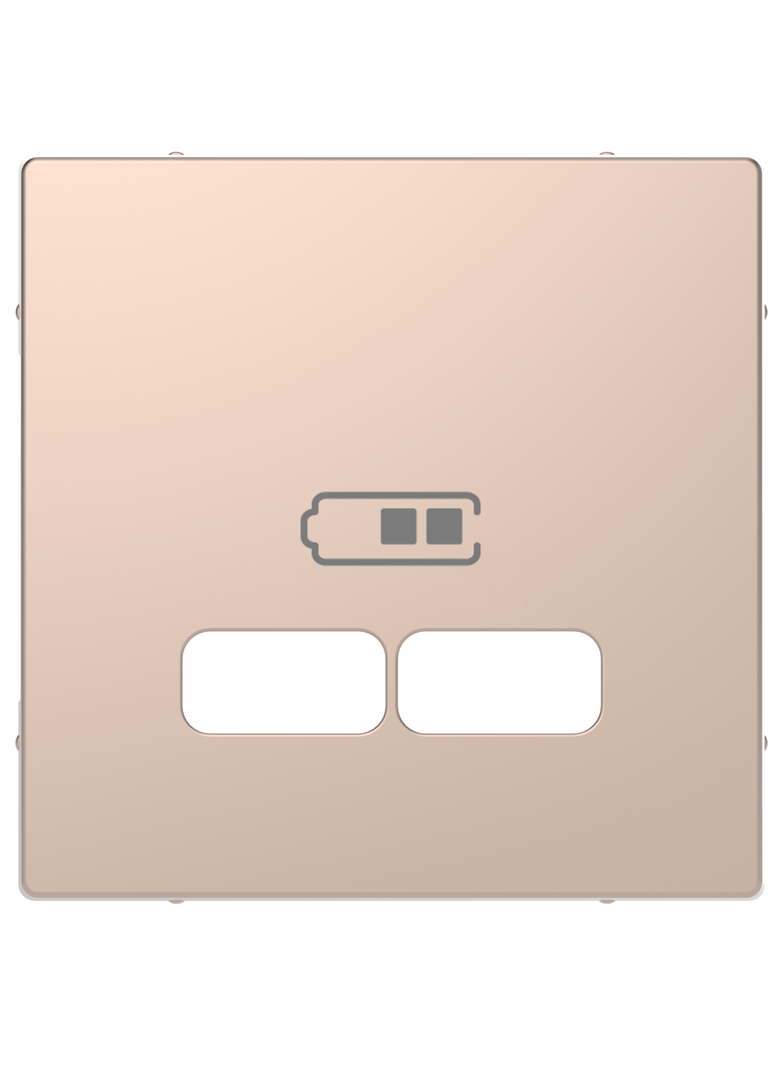 Merten, D-Life, płytka centralna gniazda ładowania USB, szampan metalik