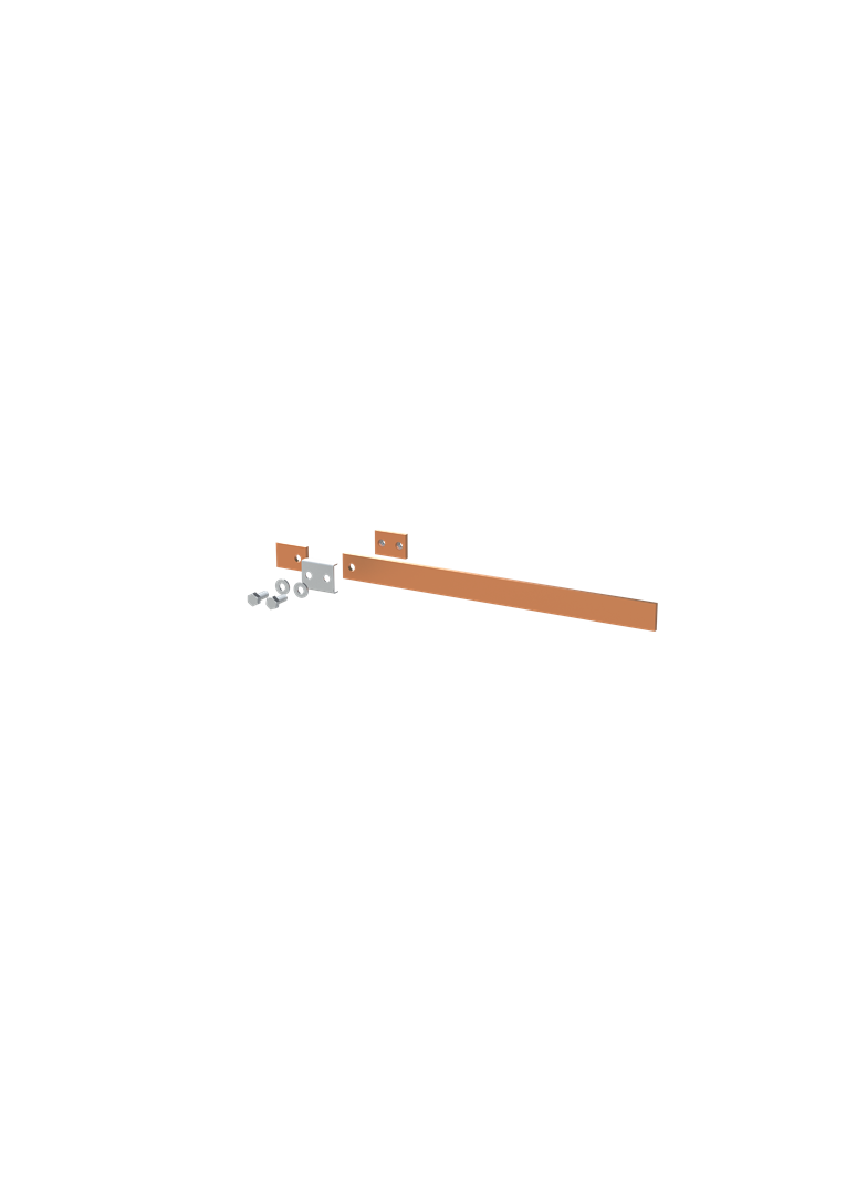 ZX2237 Szyna miedziana 30x5mm szerokość 2PW 500mm V1, A1 (do samodzielnego montażu)