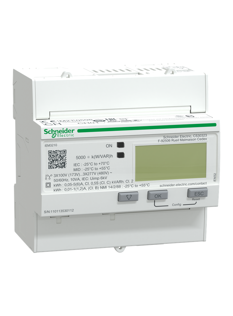 PowerLogic Licznik energii trójfazowy 5A kl 0,5S imp MID A9MEM3210 Schneider