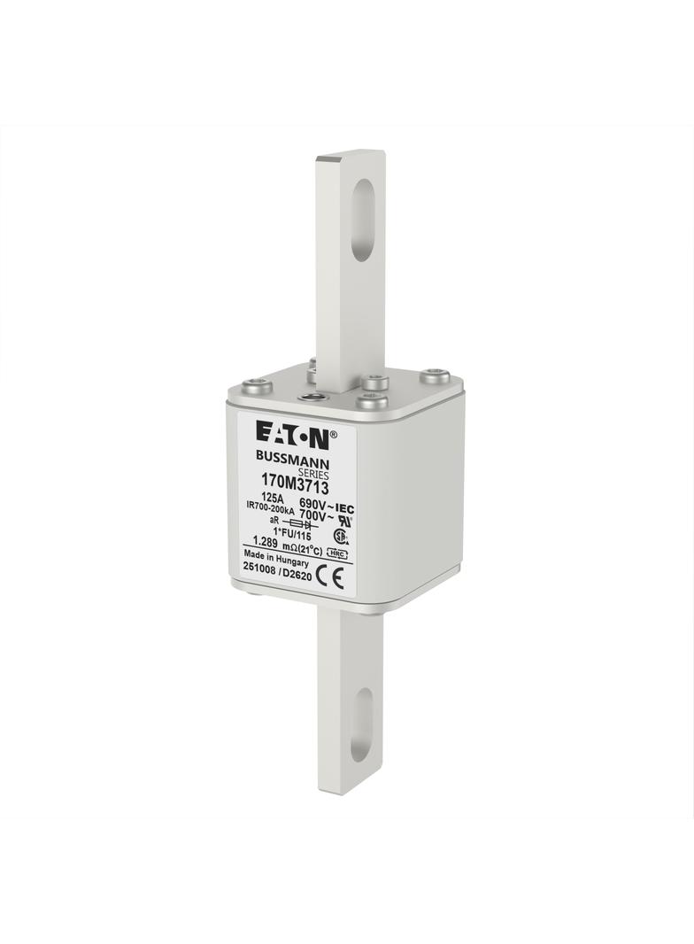 FUSE 125A 690V 1*FU/115 AR UC Wkładka szybka 125A AC 690V rozmiar 1 45x45x148 mm aR, 170M3713 EATON