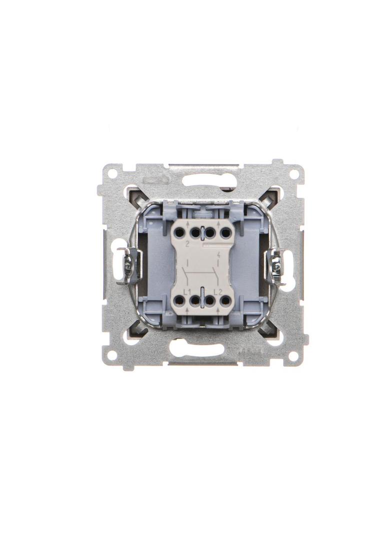 Simon 54 Łącznik dwubiegunowy 10A szybkozłączka brąz mat