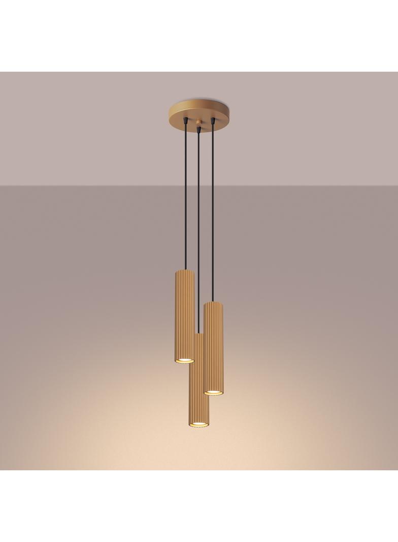 Sollux Lampa wisząca KARBON 3P złoty SL.1557