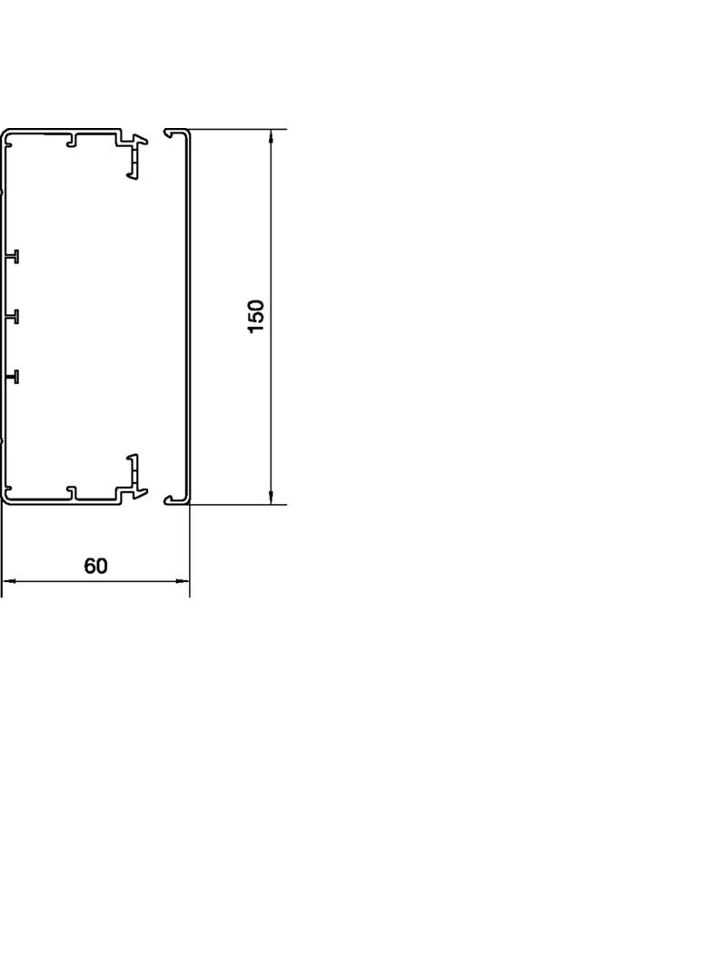 tehalit.LF Kanał elektroinstalacyjny PVC 60x150mm szary LF6015007030 HAGER